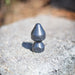 US Jetting RPD Egghead Penetrator nozzle made of case‑hardened steel, shown with rounded nose and two‑piece removable cap design for easy cleaning, featuring forward and rear jet ports for penetrating blockages, heavy grease, and root masses; high‑pressure sewer jetting nozzle compatible with 1/2", 3/4", and 1" hoses, supporting 14–65 GPM and 2,000–10,000 PSI.