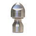 Stainless steel 1/2" RPD jetter nozzle with two‑piece design, rounded head, and precision‑machined water passages for reduced turbulence, improved hydrodynamics, and high‑pressure drain cleaning up to 6,000 PSI; corrosion‑resistant nozzle engineered for 1/2" jetting hose and effective blockage removal in 4" and larger pipes.