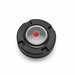 Angled view of US Jetting 4018 pump oil level sight gauge with red fill indicator for monitoring ISO 68 non-detergent pump oil