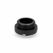 US Jetting 4018 pump oil level sight gauge J-002-915, rear angled view showing black mounting threads and the clear viewing window.