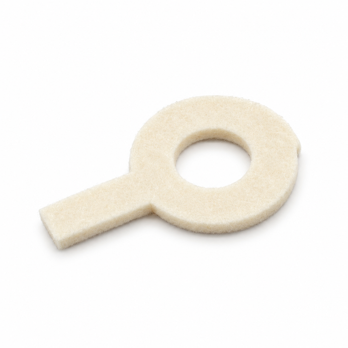 Side angled view of US Jetting felt oil wick replacement for high pressure hydro jetter plunger pump lubrication and maintenance