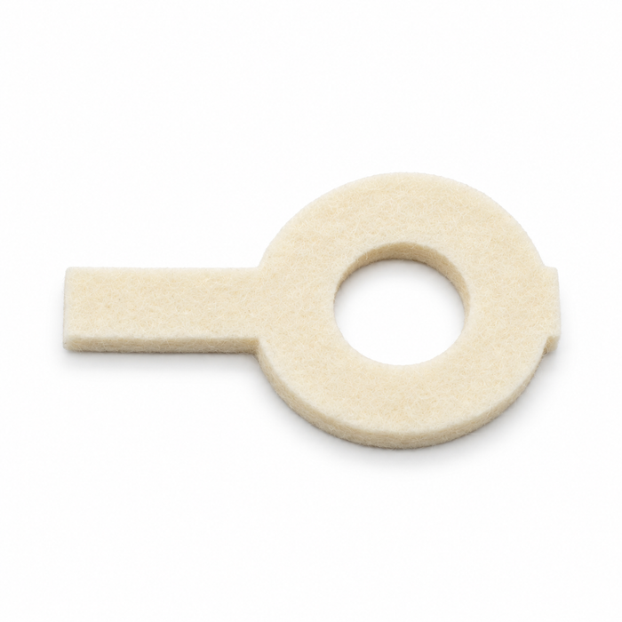 Low angled view of US Jetting felt oil wick replacement for high pressure hydro jetter plunger pump lubrication and maintenance